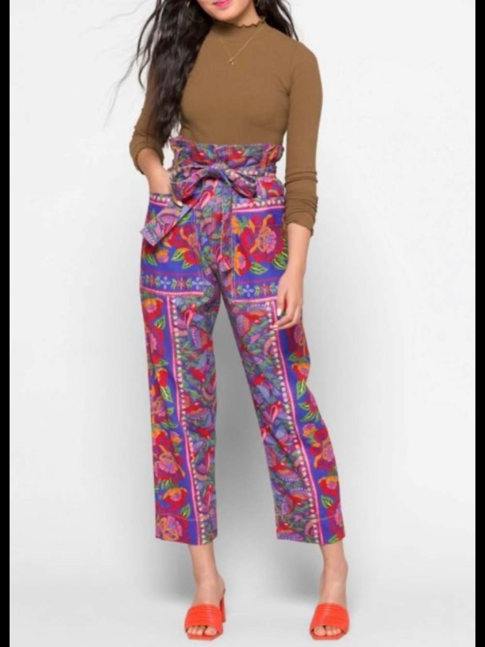 FARM Rio Floral Paperbag Pants